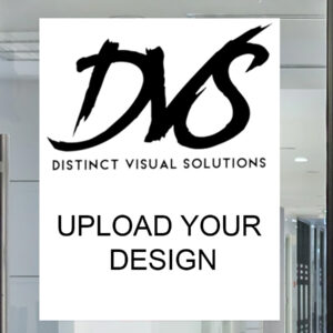 Window Cling (White) with Back Adhesive